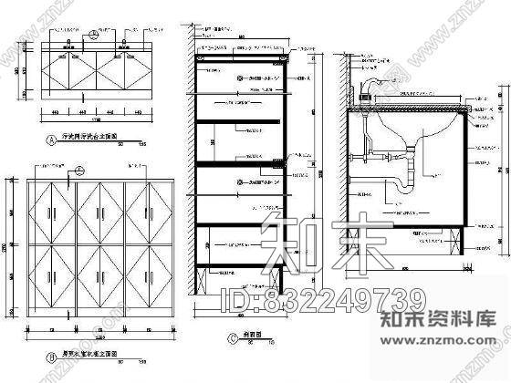 图块/节点更衣柜及污洗台详图cad施工图下载【ID:832249739】