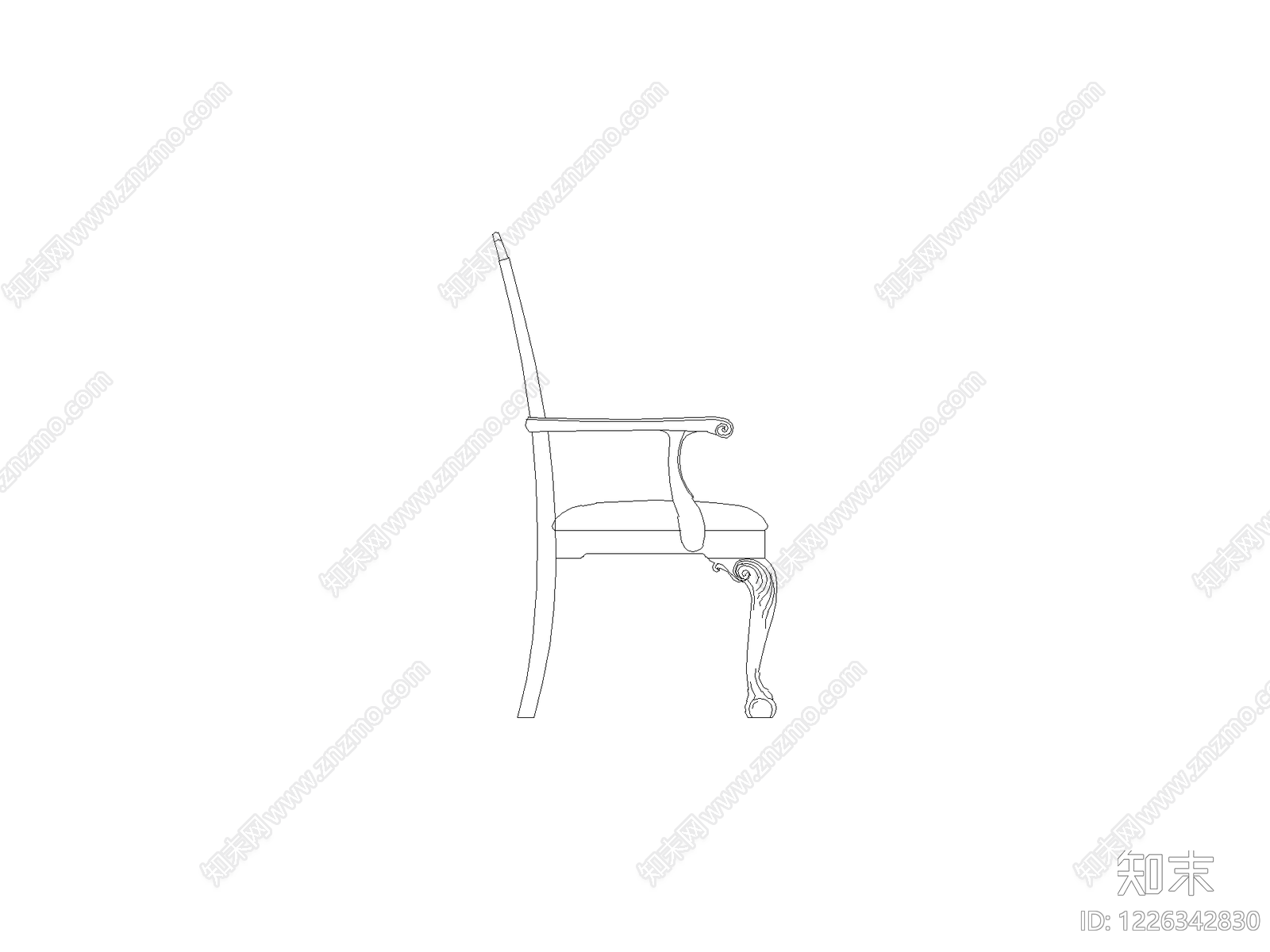 现代椅子CAD图纸