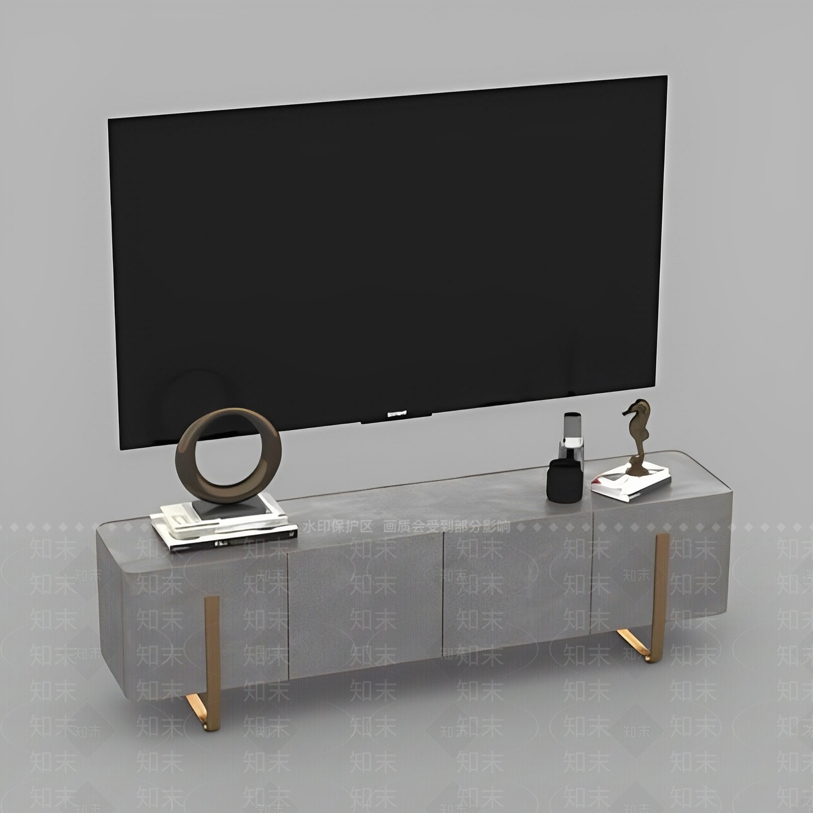 现代电视柜免费3D模型下载【ID:1123250677】