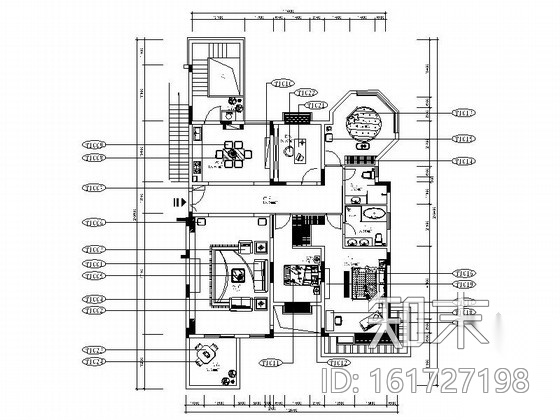 [深圳]双层别墅田园风格室内装修图（含效果图）cad施工图下载【ID:161727198】