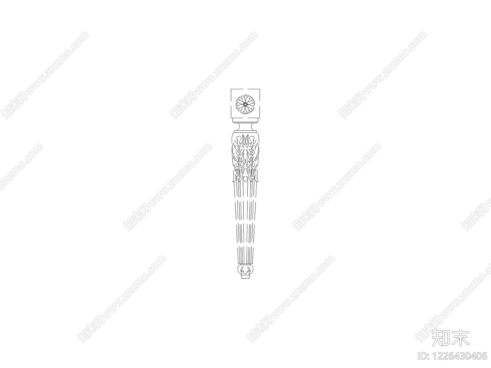 装饰线条cad施工图下载【ID:1226430406】
