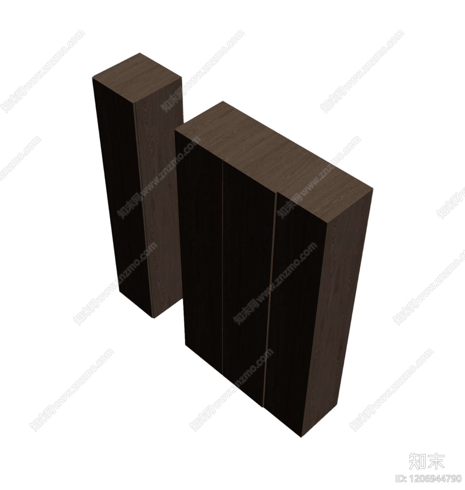 木质隔断模块3D模型下载【ID:1206944790】