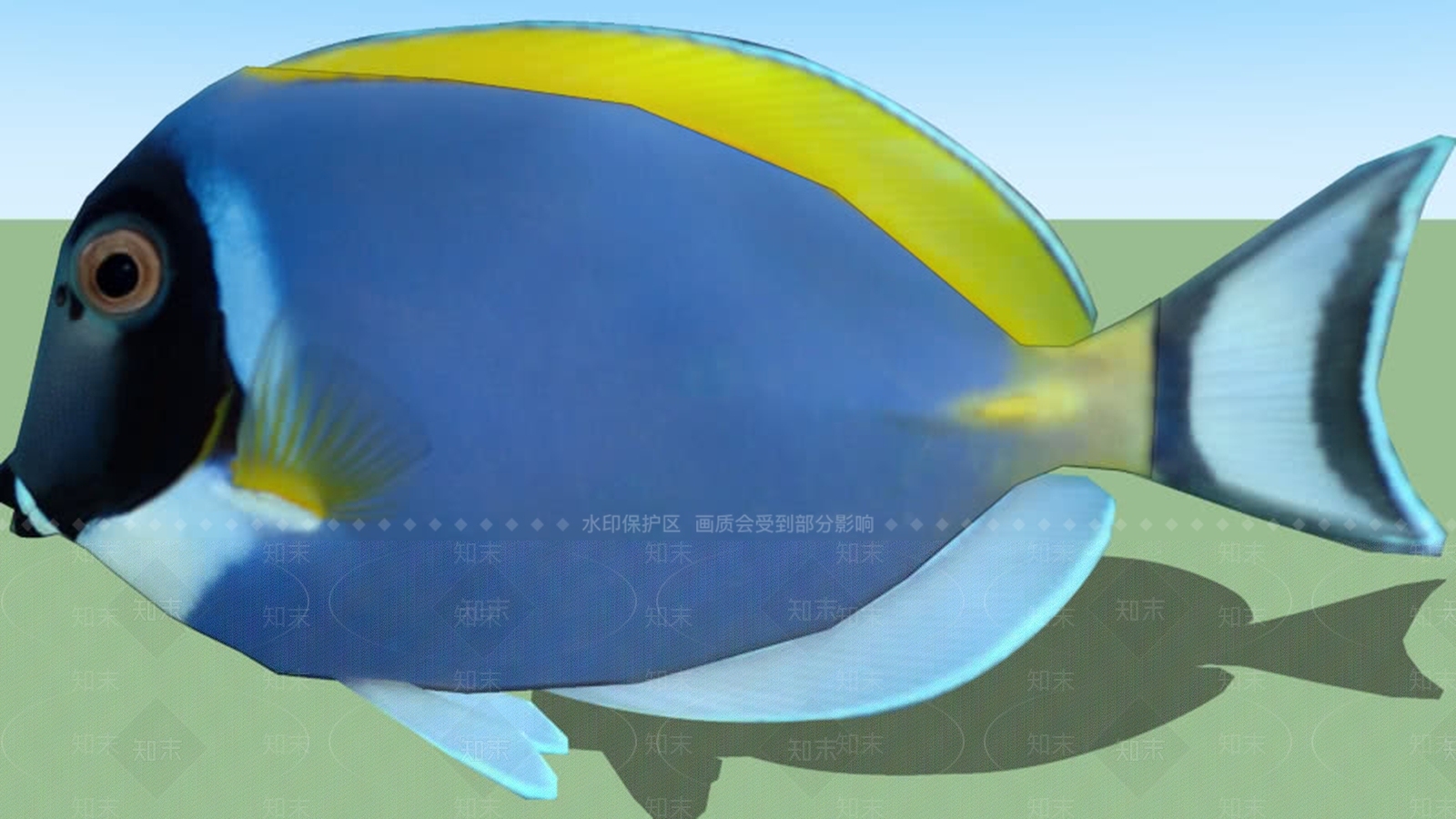 浅蓝色的SU模型下载【ID:1162059097】
