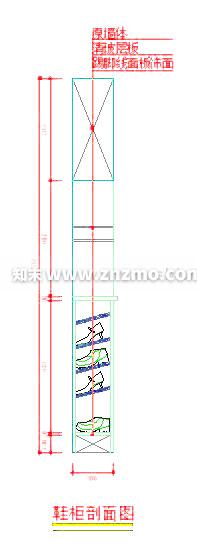 鞋柜cad施工图下载【ID:177860184】