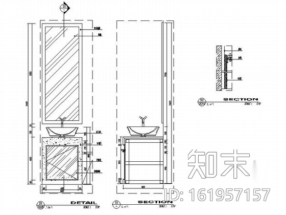 [昆山]五星级酒店卫生间室内装修施工图（含效果）cad施工图下载【ID:161957157】