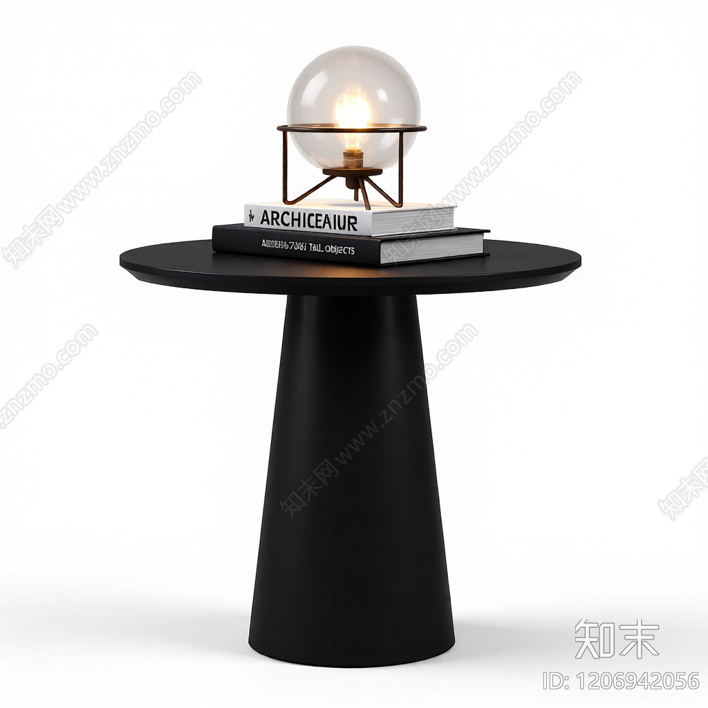 圆形边几组合装饰3D模型下载【ID:1206942056】