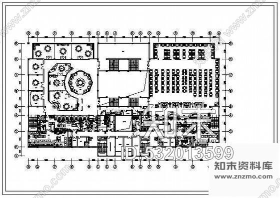 施工图大学餐厅全套装修图cad施工图下载【ID:532013599】