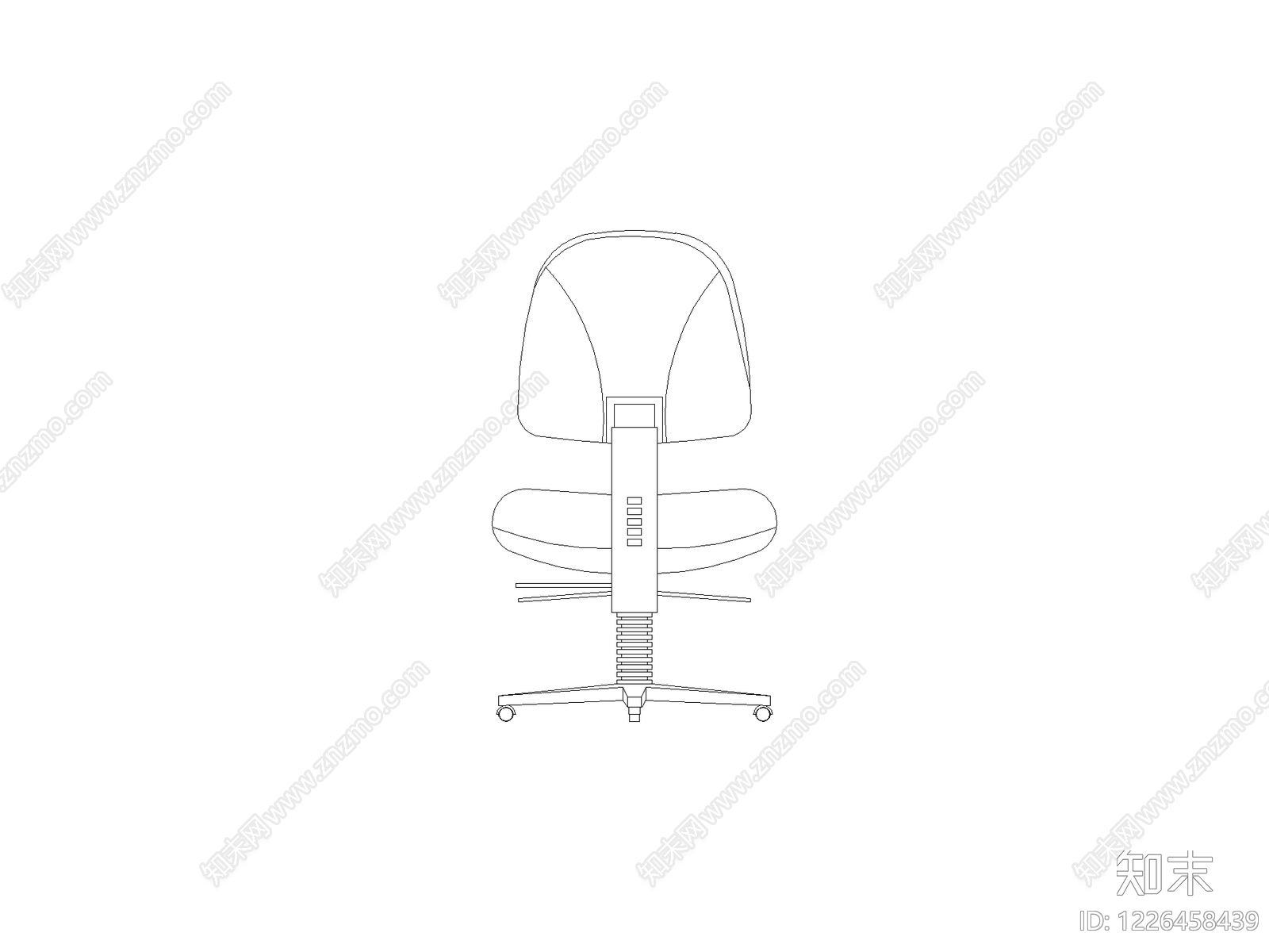 椅子cad施工图下载【ID:1226458439】