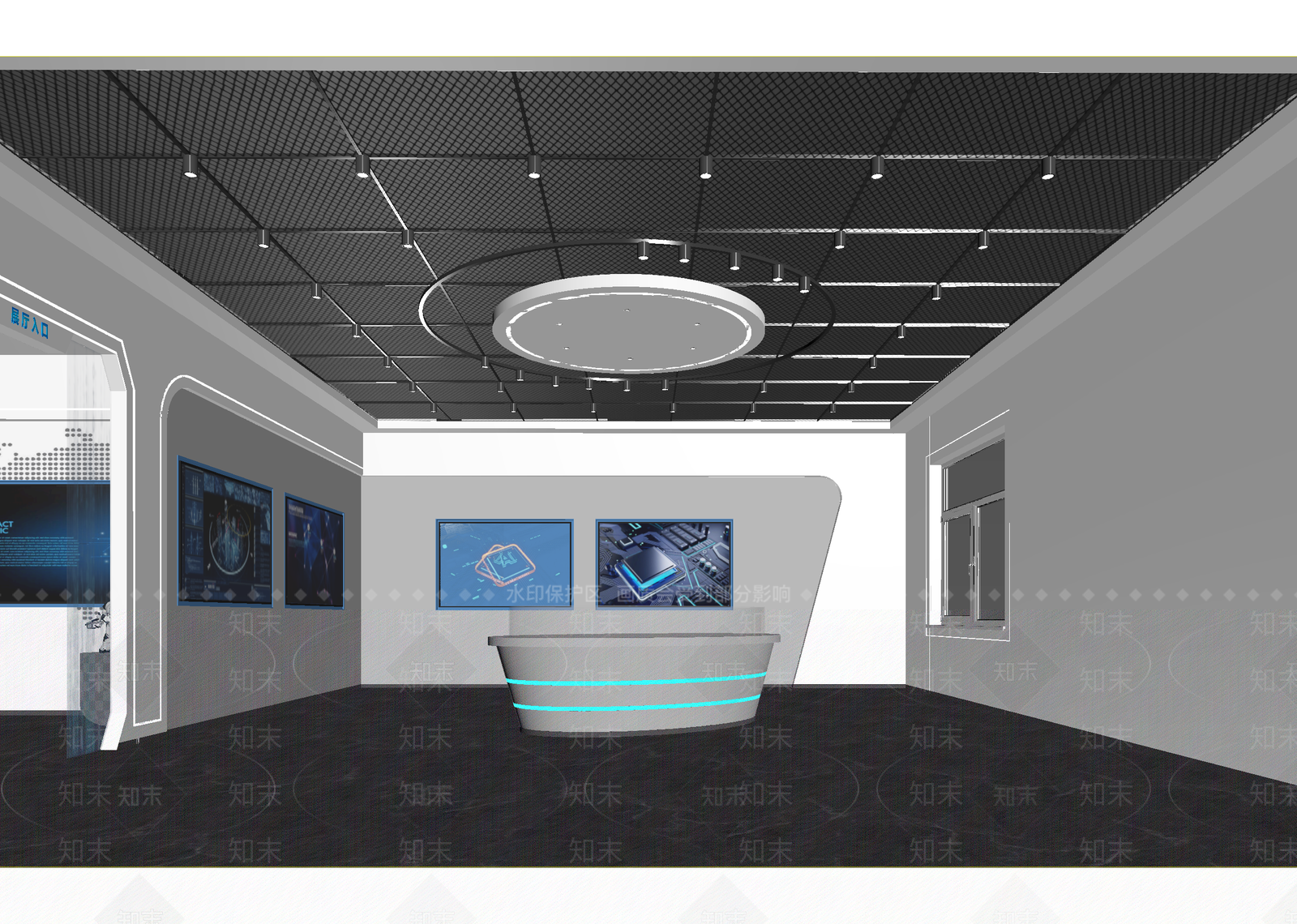 现代科技展厅3D模型下载【ID:1214754631】
