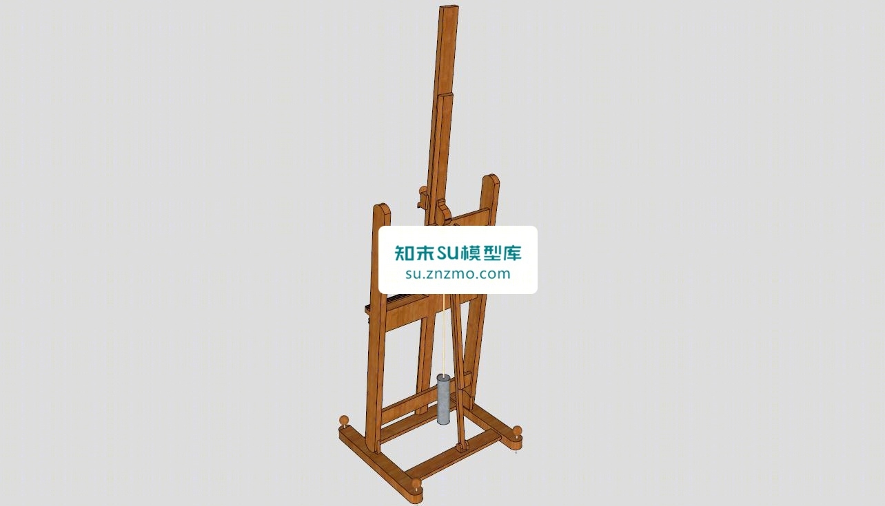 画架实木SU模型下载【ID:148513258】