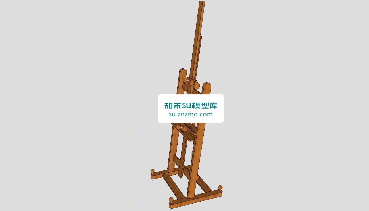 画架实木SU模型下载【ID:148513258】
