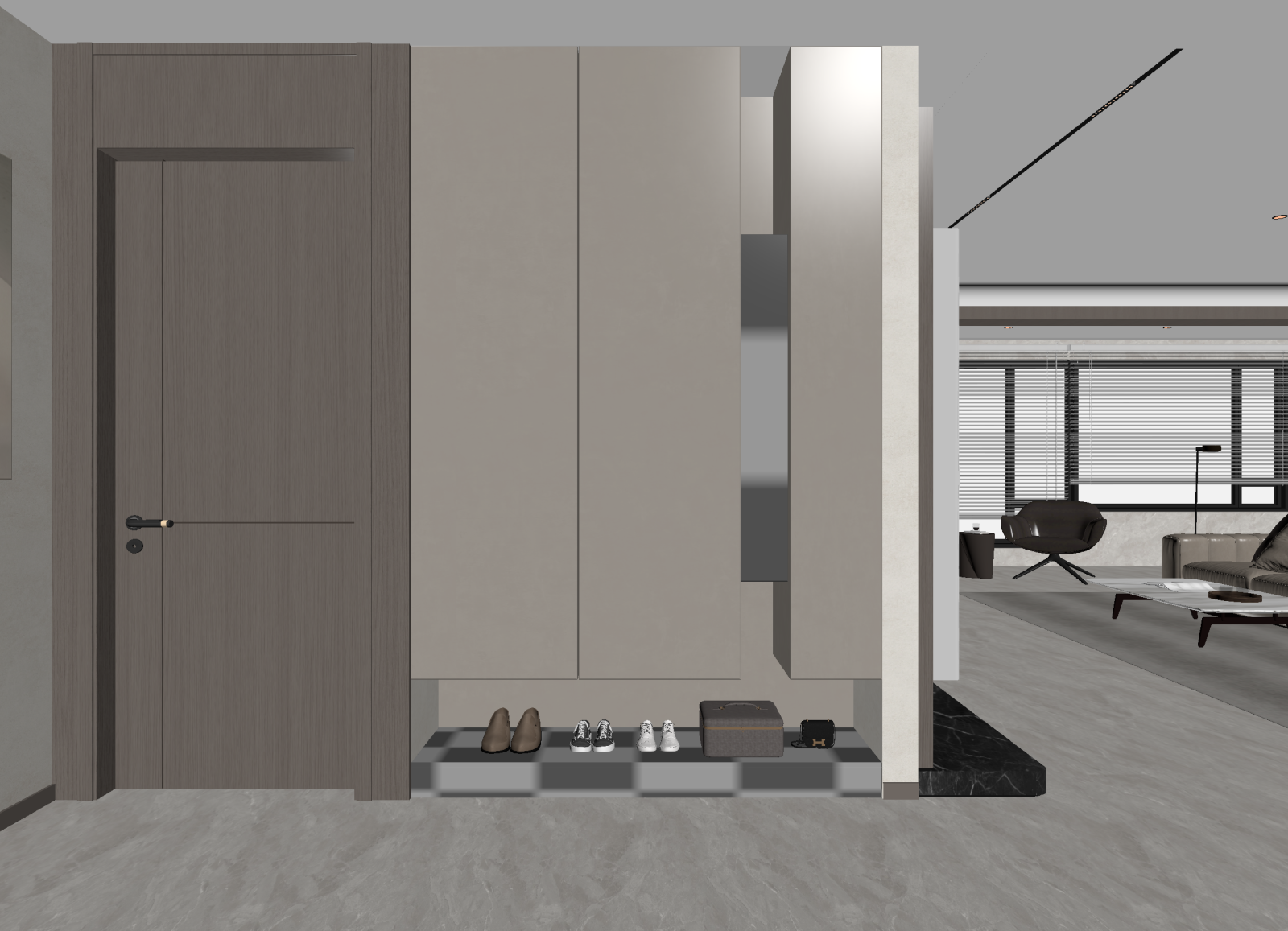 现代玄关3D模型下载【ID:1214647660】
