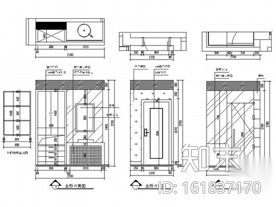 [苏州]现代奢华设计风格三居室室内装修CAD施工图（含效...cad施工图下载【ID:161837170】