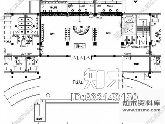 施工图中医院现代门诊大厅室内装修图cad施工图下载【ID:632140150】