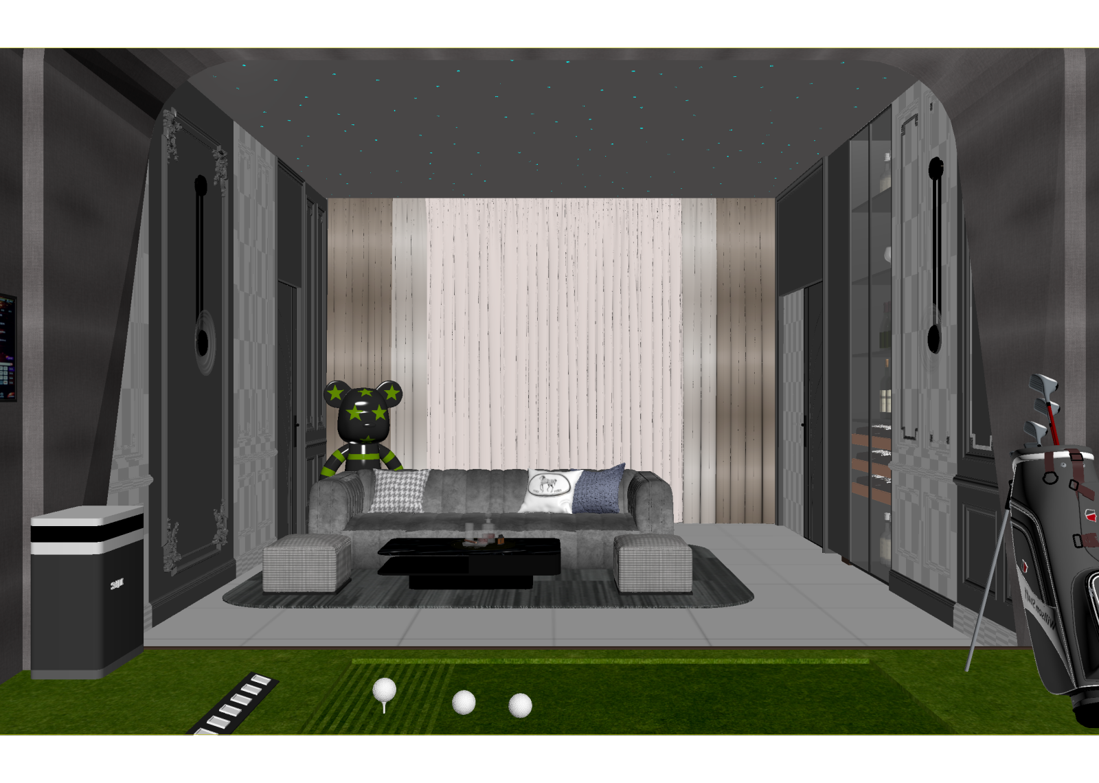 现代影音室3D模型下载【ID:1214725079】