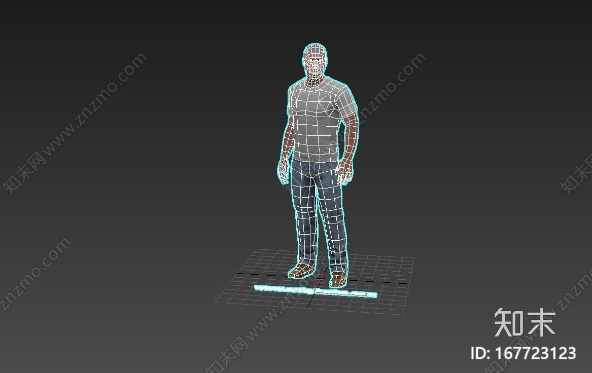 黑人外国男士男人牛仔裤T恤CG模型下载【ID:167723123】