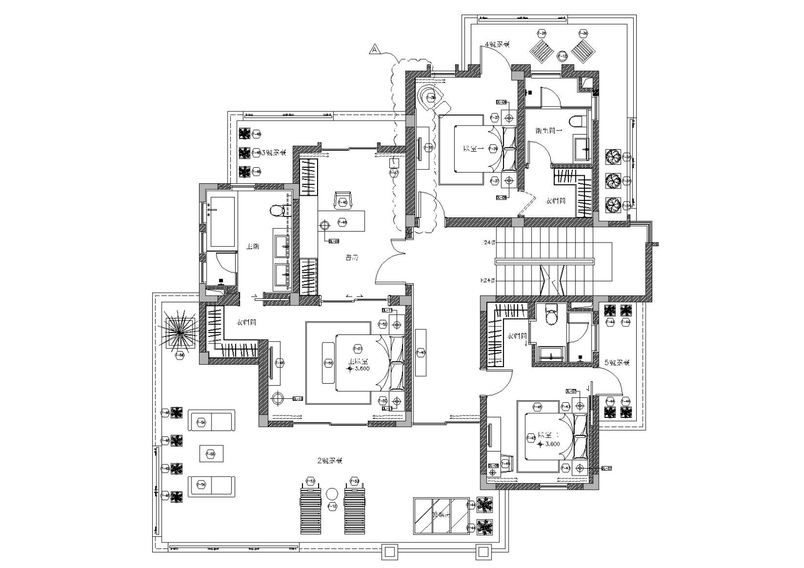 [江苏]国信自然天城别墅样板间装饰施工图cad施工图下载【ID:160103169】