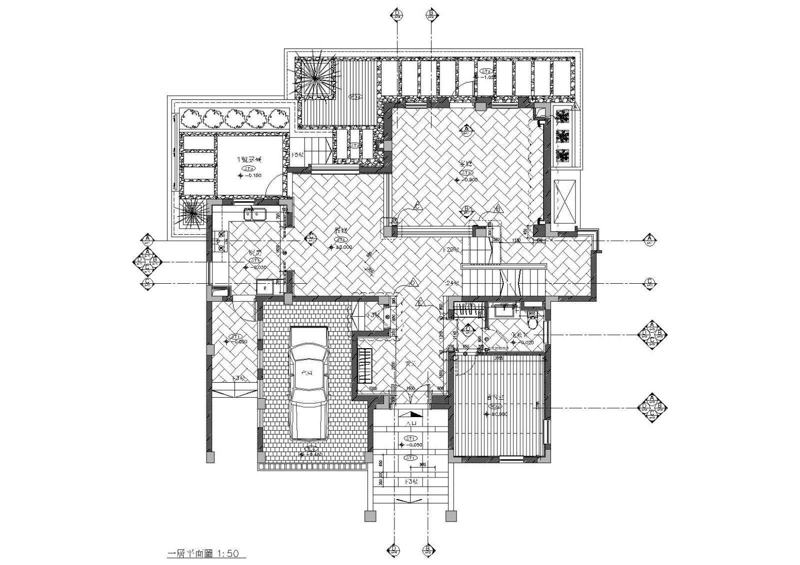 [江苏]国信自然天城别墅样板间装饰施工图cad施工图下载【ID:160103169】