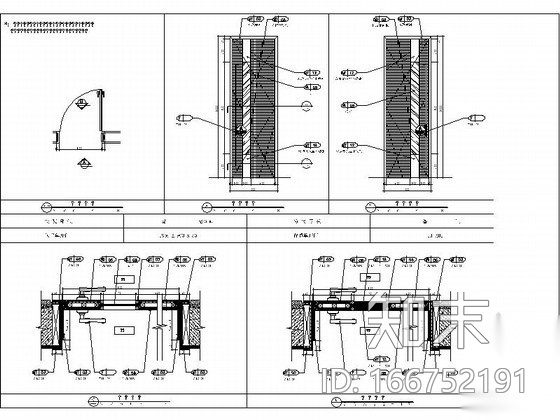 酒店客房单扇门cad施工图下载【ID:166752191】