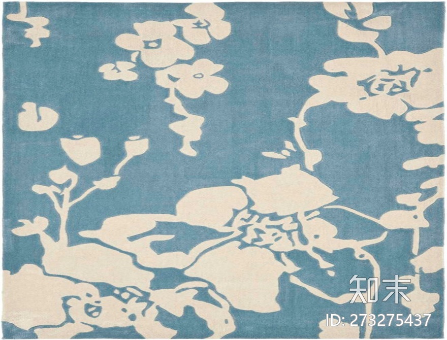 现代布艺花纹地毯贴图下载【ID:273275437】