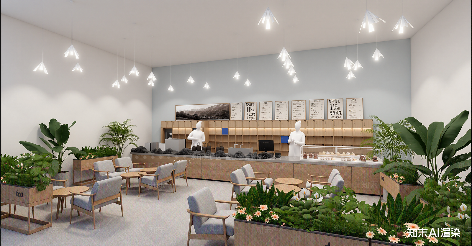 现代奶茶店SU模型下载【ID:1216068077】