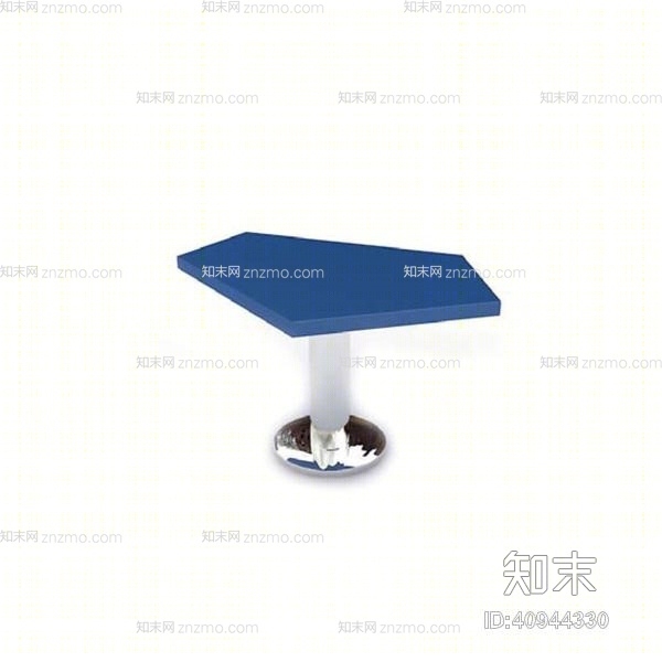 现代蓝色木艺凳子3D模型下载【ID:40944330】