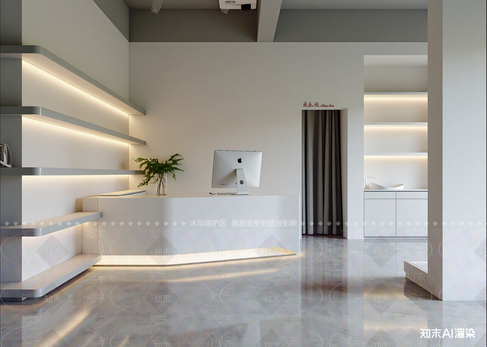 现代售楼处3D模型下载【ID:1214968444】