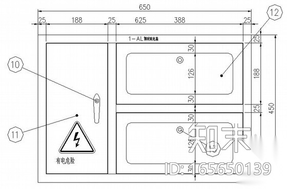 照明配电箱安装大样图cad施工图下载【ID:165650139】