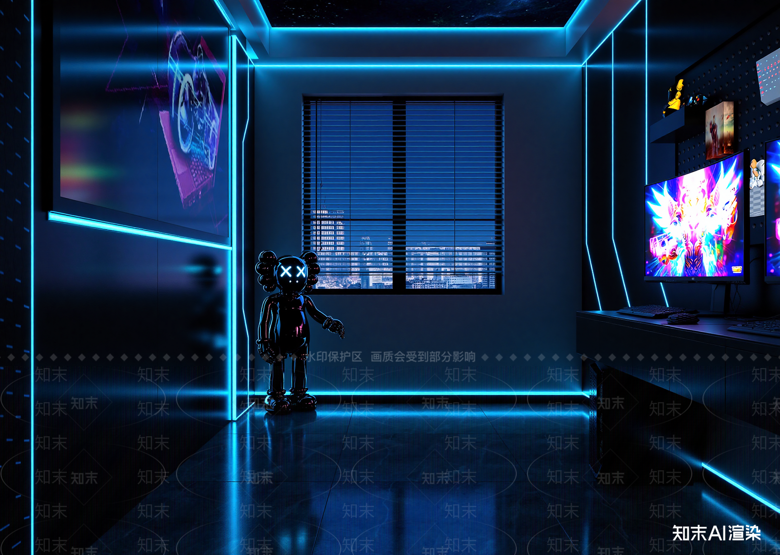 现代影音室3D模型下载【ID:1213884274】