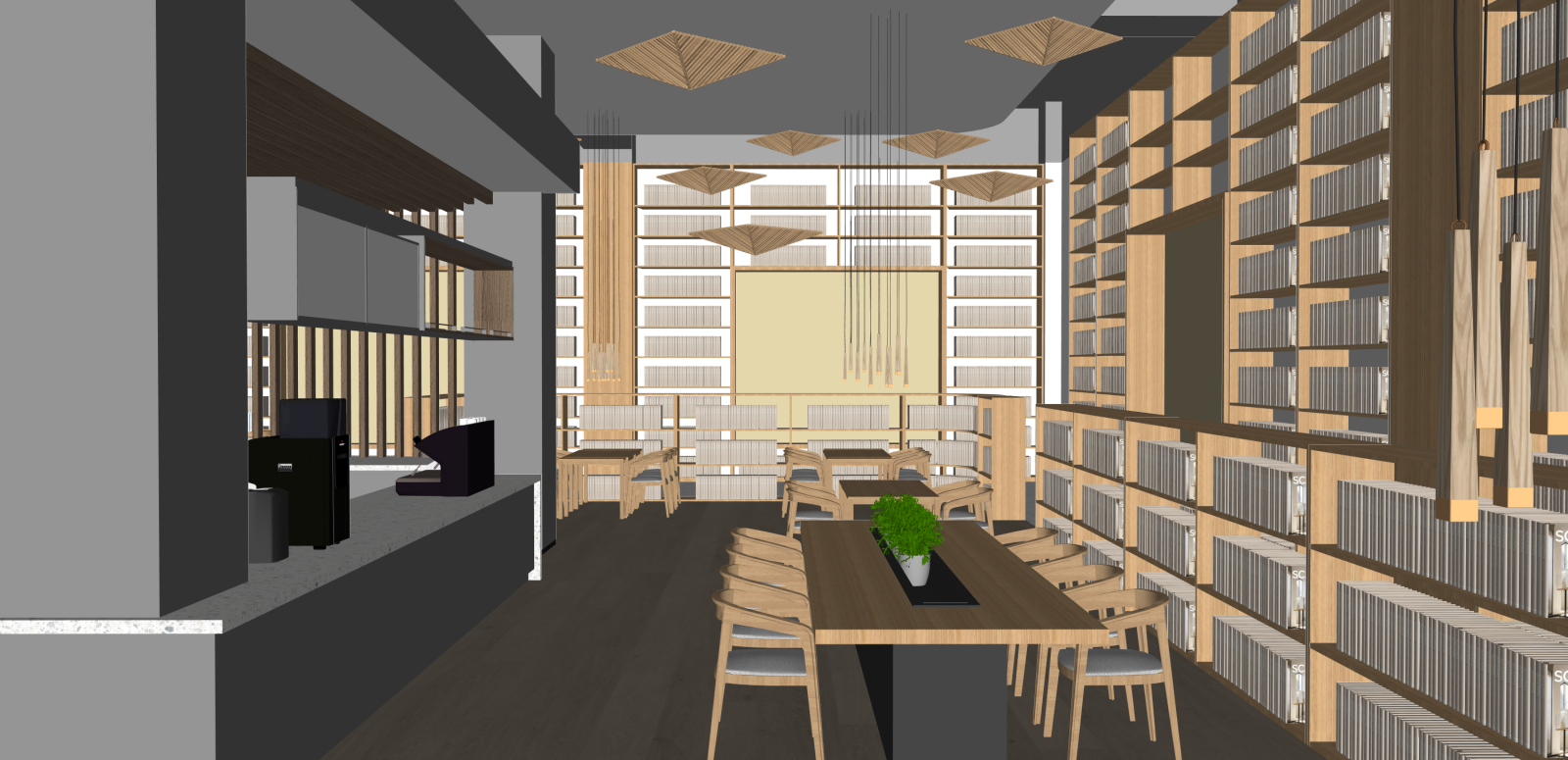 现代书店SU模型下载【ID:1215977692】