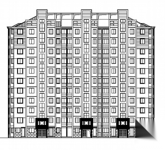 温州某小区十一层住宅楼建筑施工图(5#楼)cad施工图下载【ID:149844125】