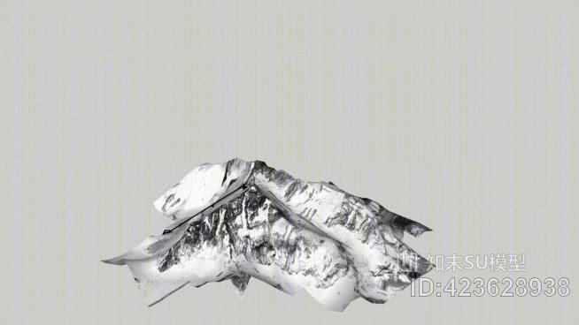 与想象中的珠穆朗玛峰的缆车SU模型下载【ID:423628938】