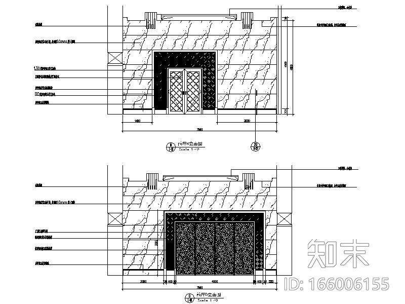 [攀枝花]新中式别致酒店宴会厅设计施工图（含效果图）cad施工图下载【ID:166006155】