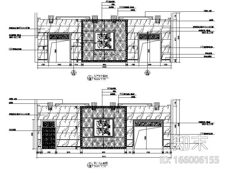 [攀枝花]新中式别致酒店宴会厅设计施工图（含效果图）cad施工图下载【ID:166006155】