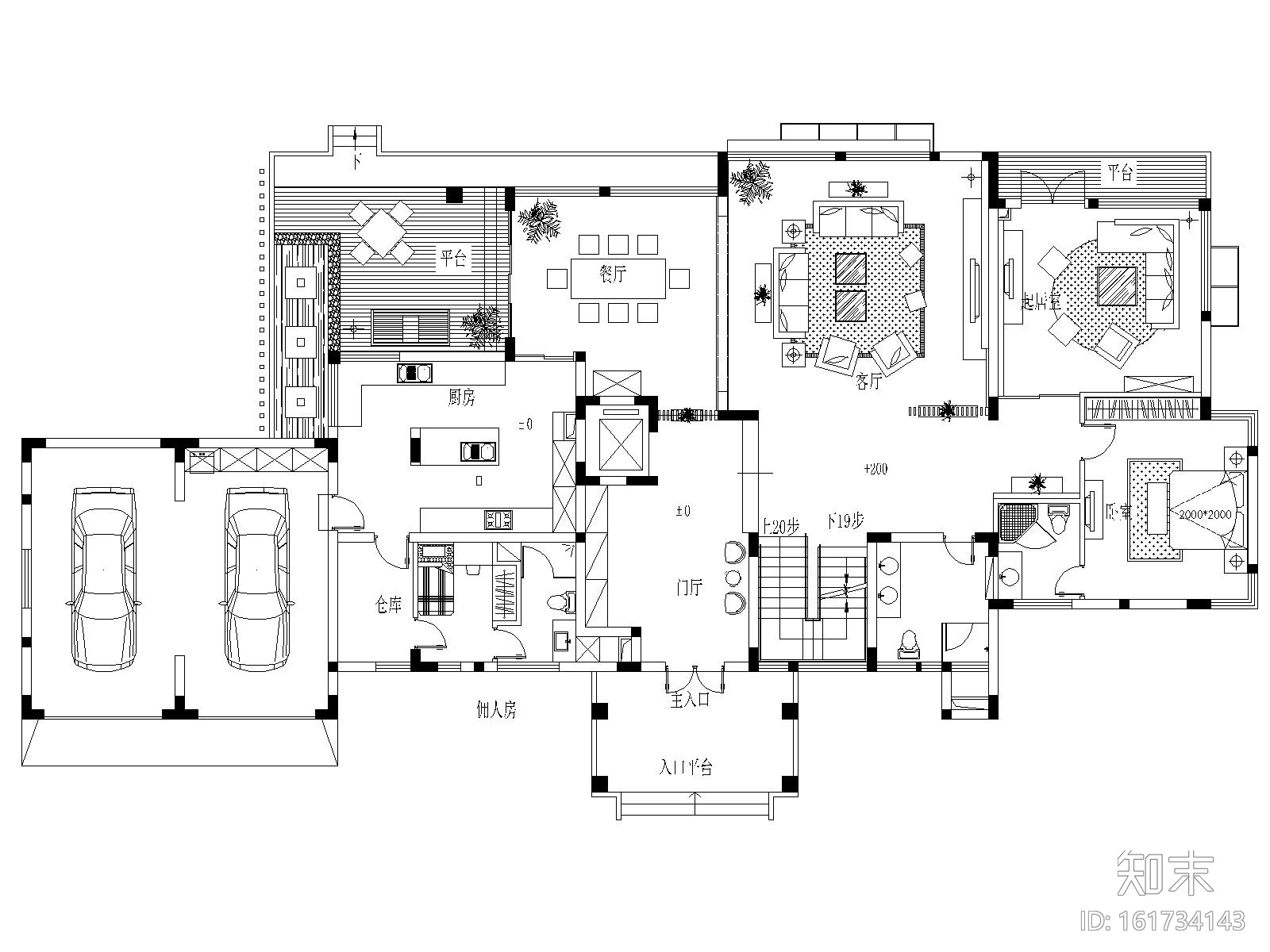 [上海]某豪华别墅家装设计施工图及效果图施工图下载【ID:161734143】