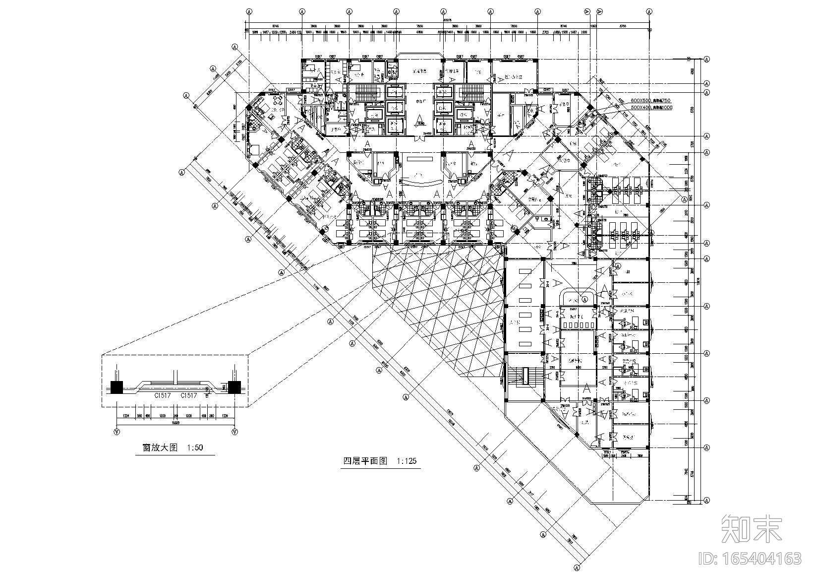 [浙江]东阳市人民医院病房楼建筑方案图cad施工图下载【ID:165404163】