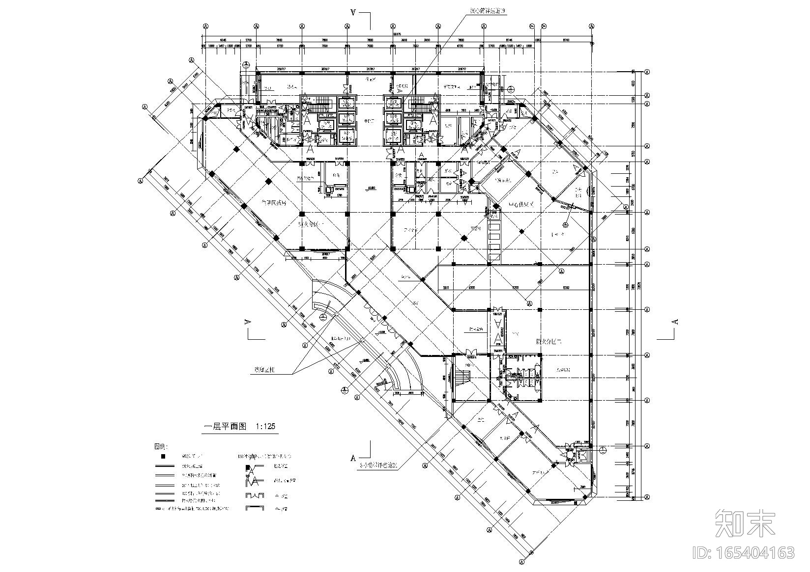 [浙江]东阳市人民医院病房楼建筑方案图cad施工图下载【ID:165404163】