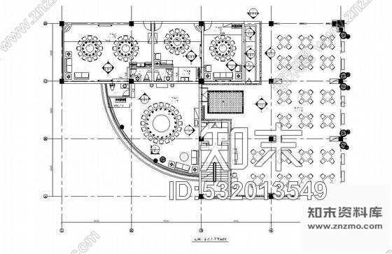 江苏某现代豪华餐厅装修图cad施工图下载【ID:532013549】