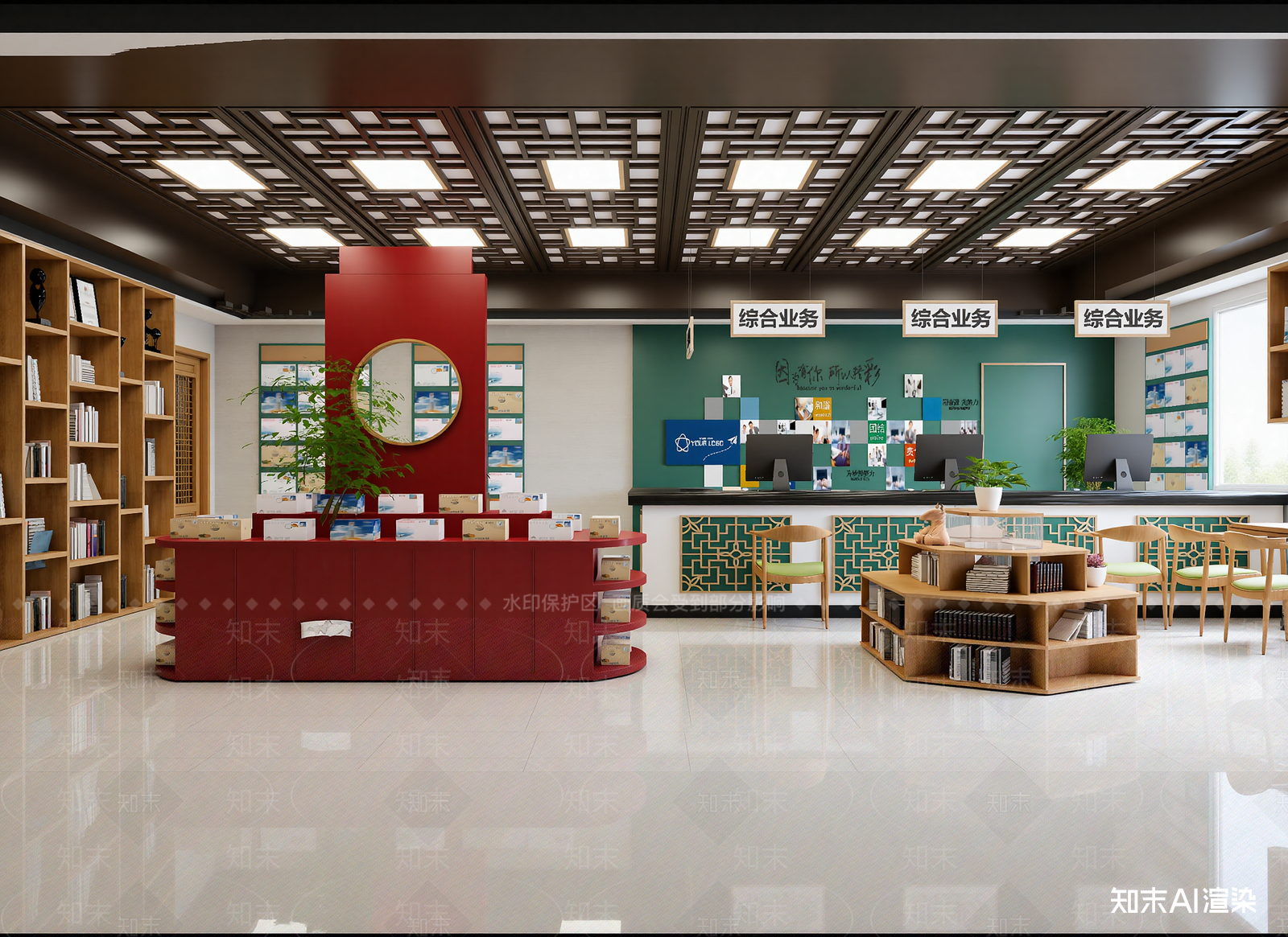 新中式售楼处3D模型下载【ID:1214254752】