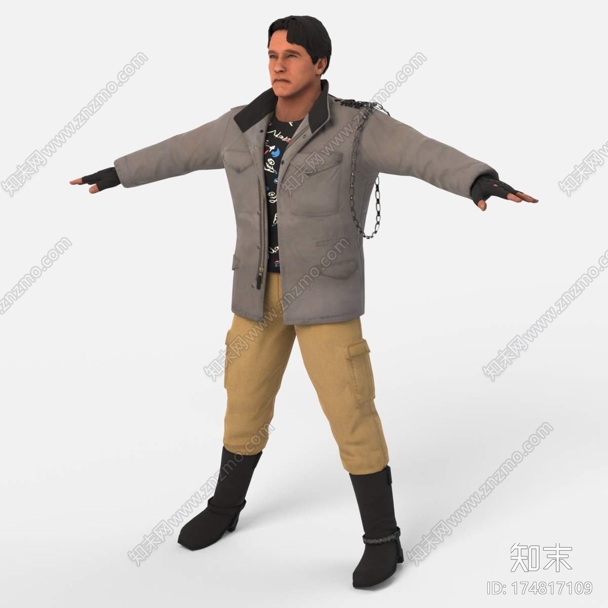 终结者3D的T-800CG模型下载【ID:174817109】