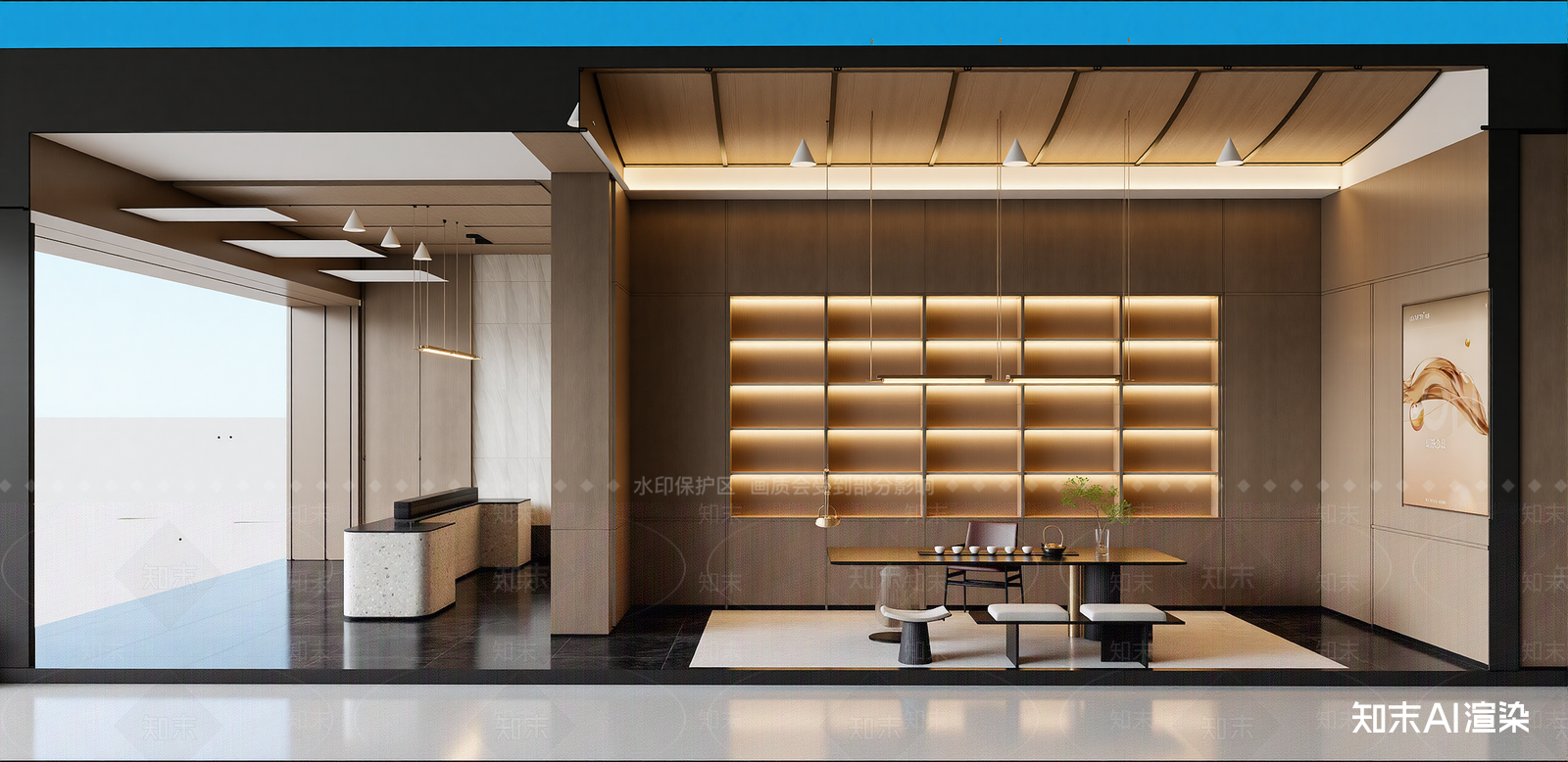 新中式会所SU模型下载【ID:1215986637】