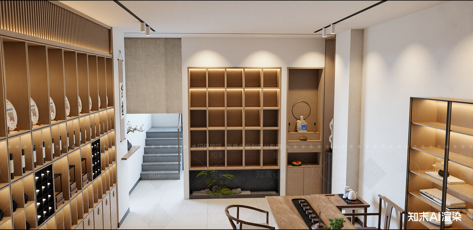 新中式茶叶店SU模型下载【ID:1216065535】