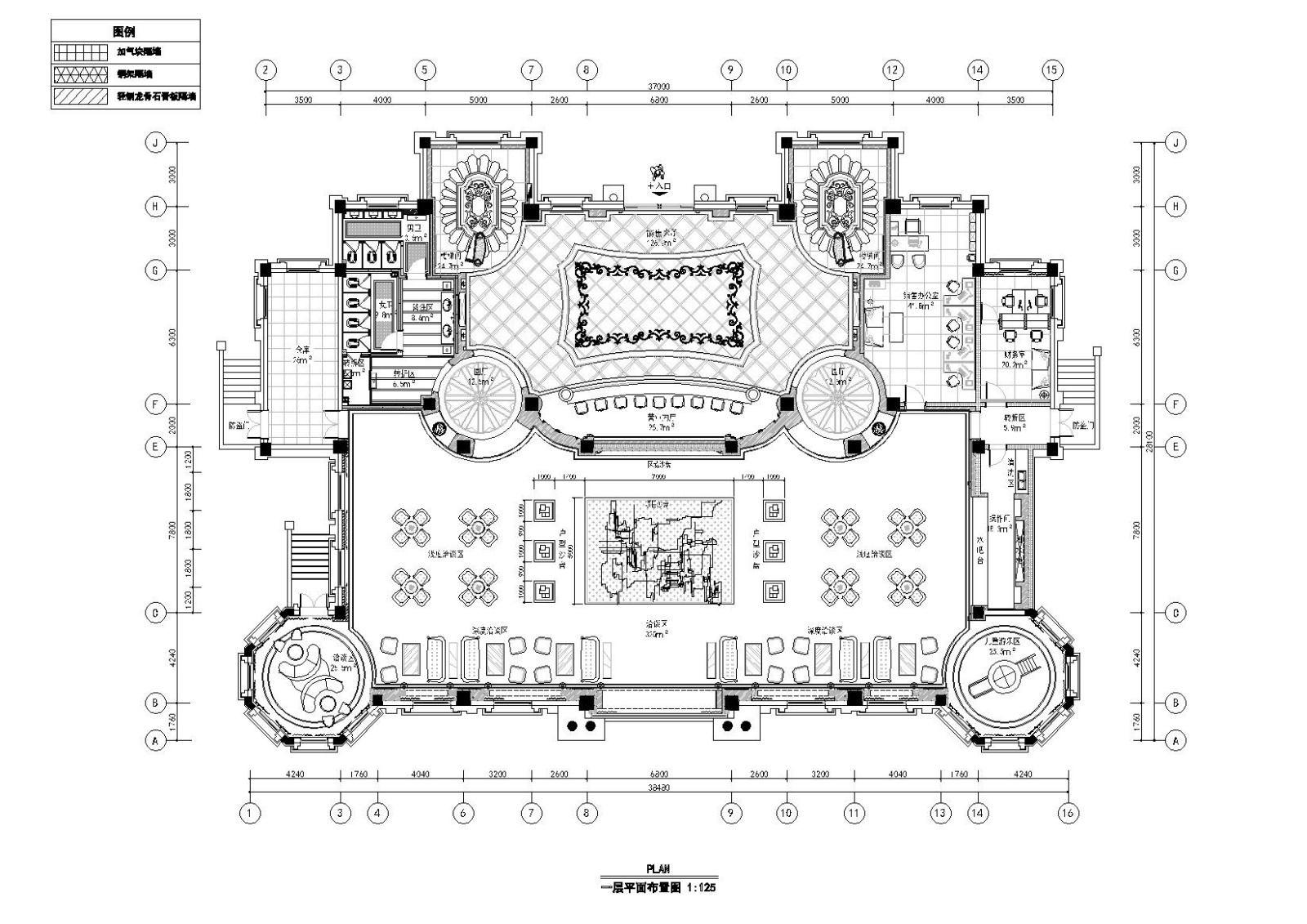 [河南]瀚宇新城售楼部装饰施工图+效果图施工图下载【ID:160704130】