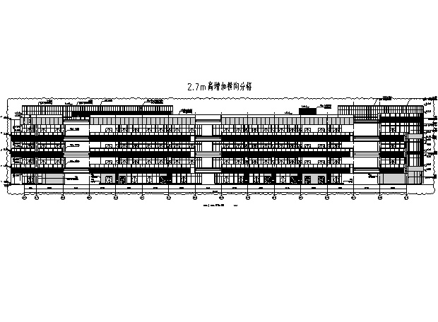 [重庆]恒大四层外廊式商业建筑施工图cad施工图下载【ID:166427186】