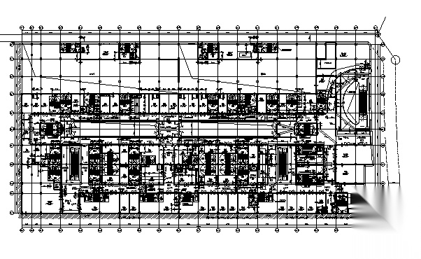 [重庆]恒大四层外廊式商业建筑施工图cad施工图下载【ID:166427186】