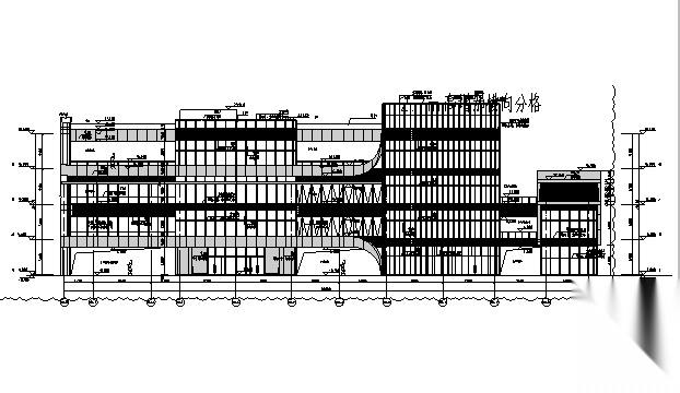 [重庆]恒大四层外廊式商业建筑施工图cad施工图下载【ID:166427186】