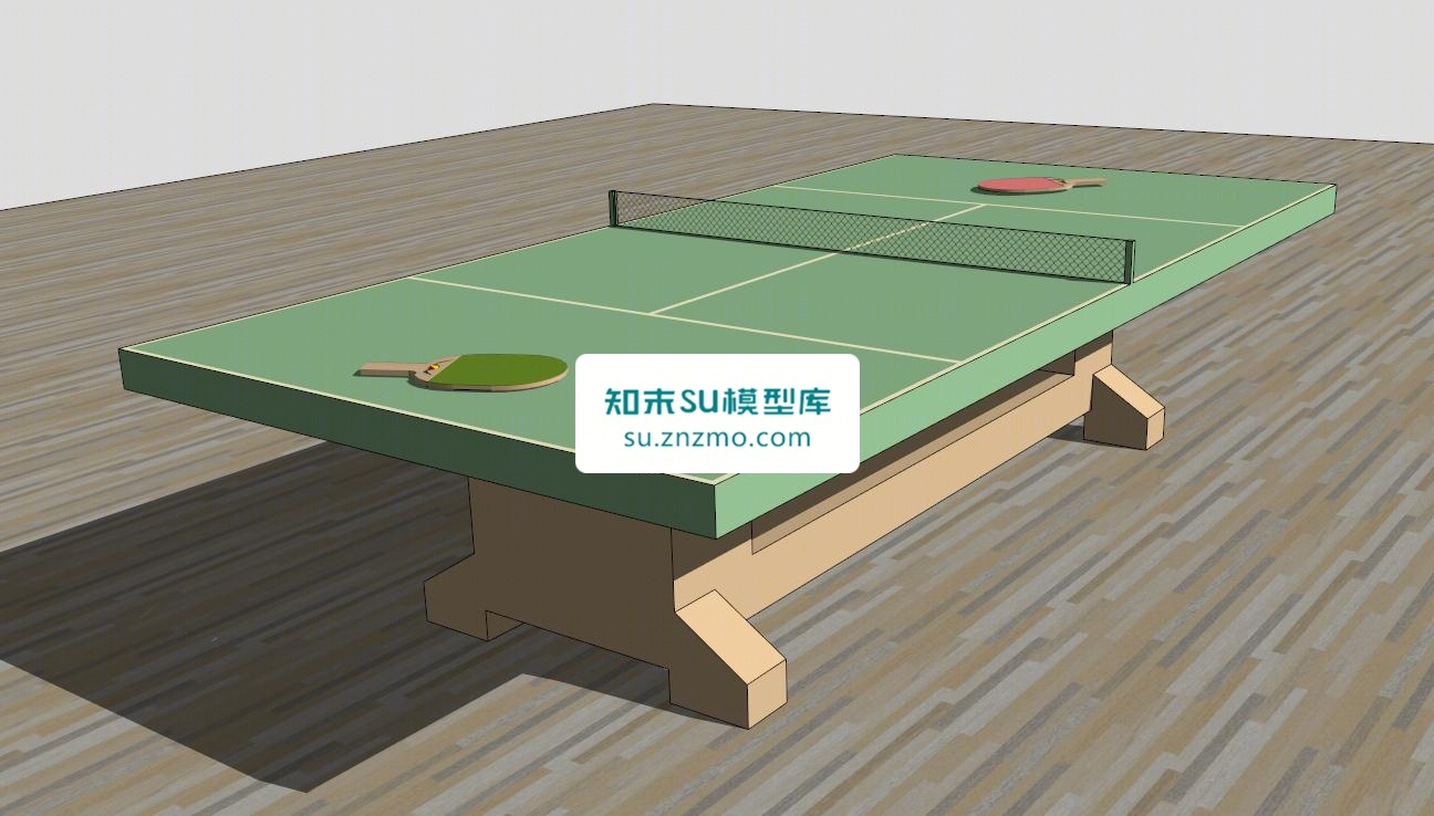 简易乒乓球桌台SU模型下载【ID:148513168】