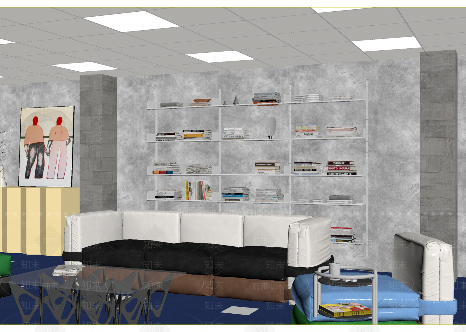 现代休息区3D模型下载【ID:1214813778】