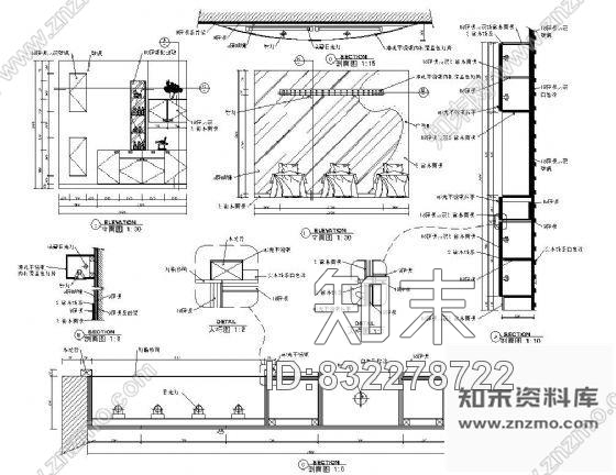 图块/节点美容院装修详图cad施工图下载【ID:832278722】