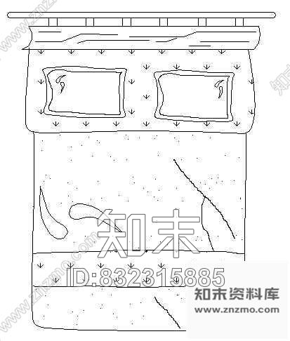 图块/节点床平面CAD图块10cad施工图下载【ID:832315885】